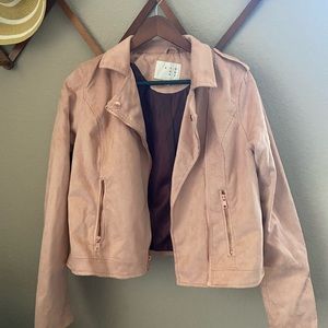 Light pink Jacket with Rose Gold zippers